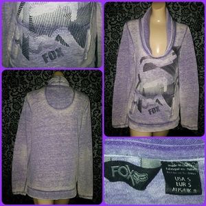 💜 FOX RIDERS RARE A+SOFT PURPLE VINTAGE PULLOVER